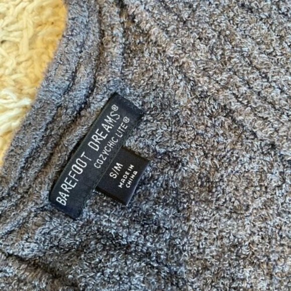 Barefoot Dreams Cozychic Lite Ribbed Shrug Cardi Pacific Blue Size S/M - Picture 6 of 12